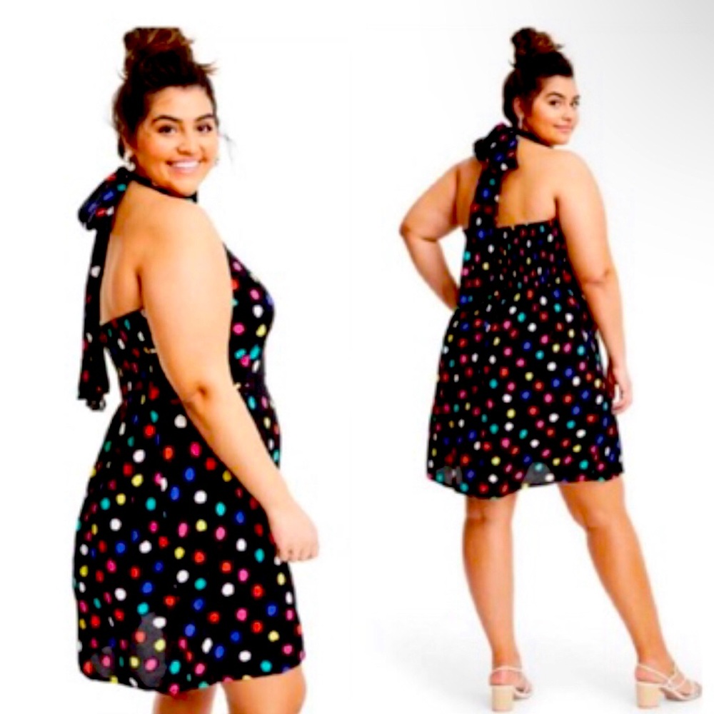 Rixo X Target Halter Polka Dot Dress Plus 4X